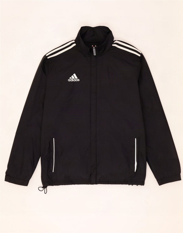 Veste de survêtement à capuche Adidas pour homme UK 40/42 Noir moyen Polyester