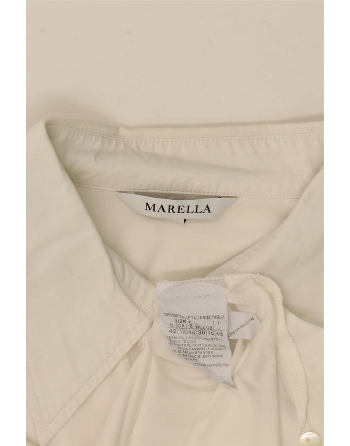 Marella Chemise Femme UK 16 Grand Coton Blanc