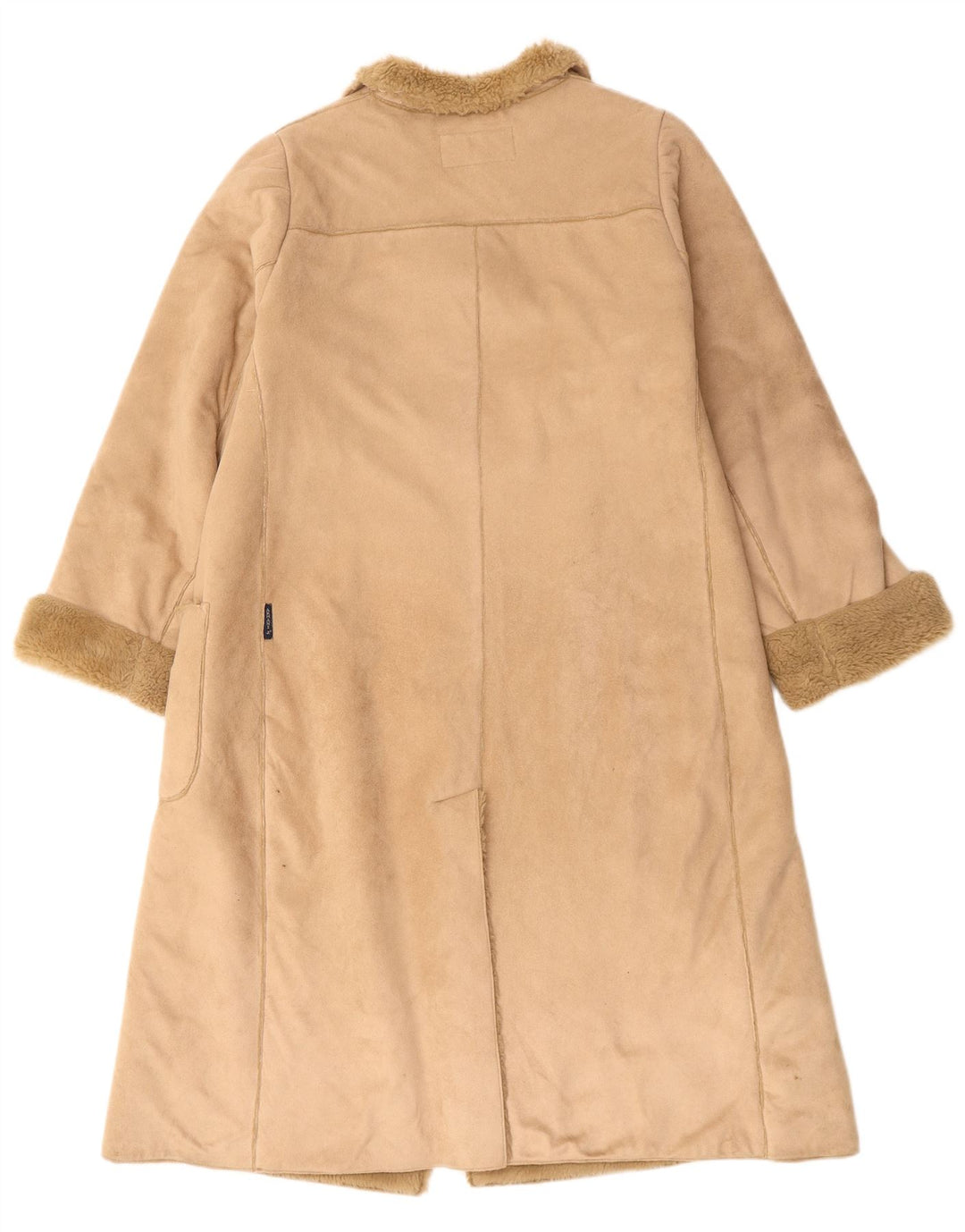 ARMANI Manteau Sherpa Femme UK 16 Large Beige