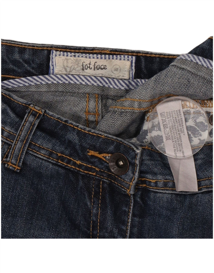 Fat Face Short en Jean Femme W32 Grand Bleu Coton