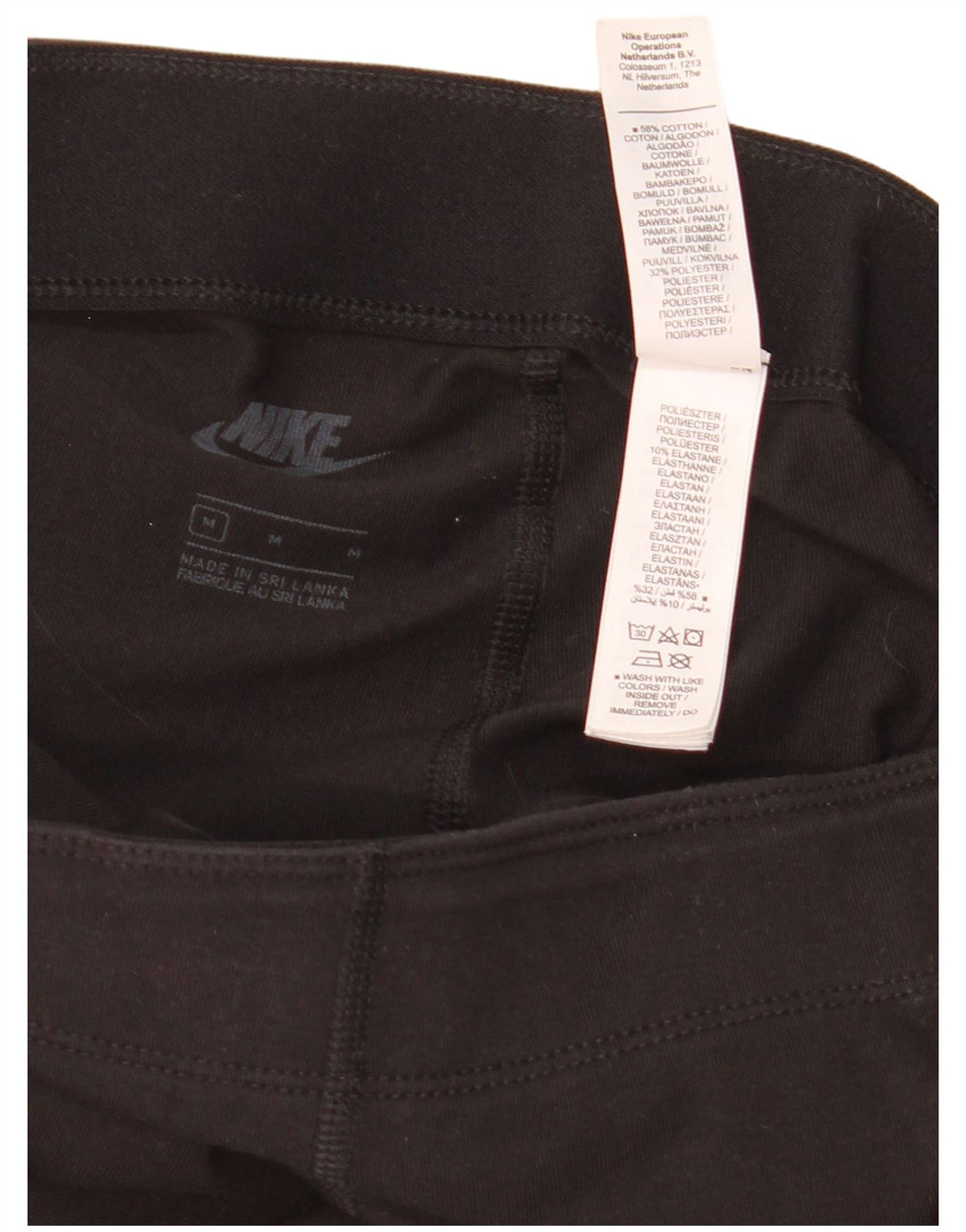 Nike Leggings graphiques pour femmes UK 12 coton noir moyen