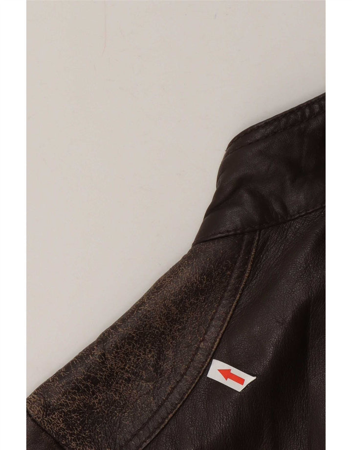 Chyston Veste utilitaire en cuir pour femme UK 12 Marron moyen