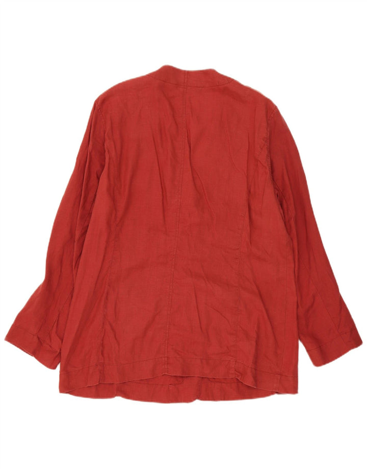 Laura Ashley Veste Blazer 4 Boutons pour Femme UK 14 Grand Lin Rouge