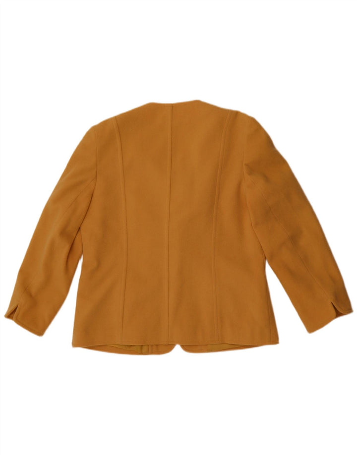 First Avenue Veste Blazer 1 Bouton Femme UK 14 Laine Jaune Moyen
