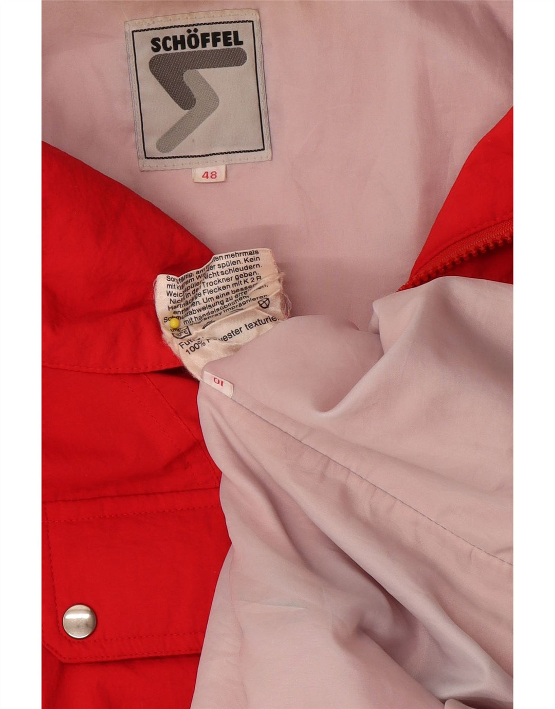 Schoffel Veste de ski Anorak coupe ample pour homme EU 48 Rouge moyen Polyester