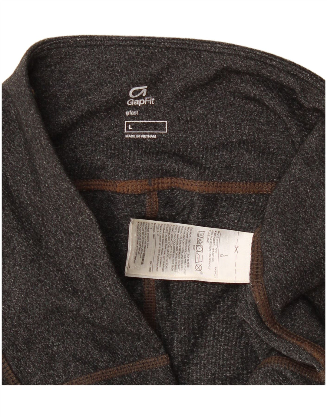 Gap Leggings Femme UK 14 Large Gris Moucheté Nylon