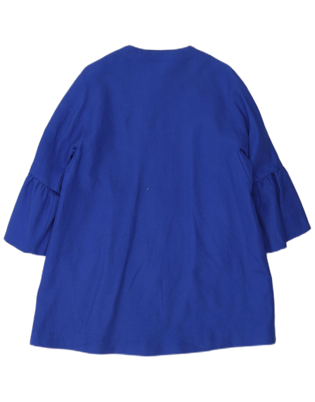 Zara Femme Pardessus UK 14 Coton Bleu Moyen