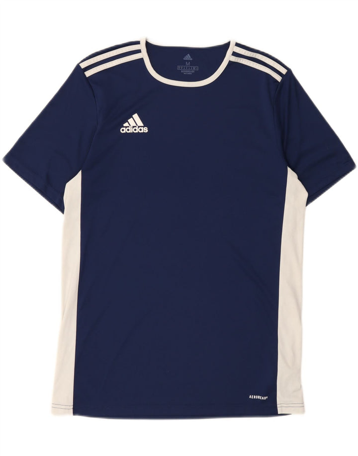 Adidas Homme Aeroready Graphic T-Shirt Top Bleu Marine Moyen Polyester