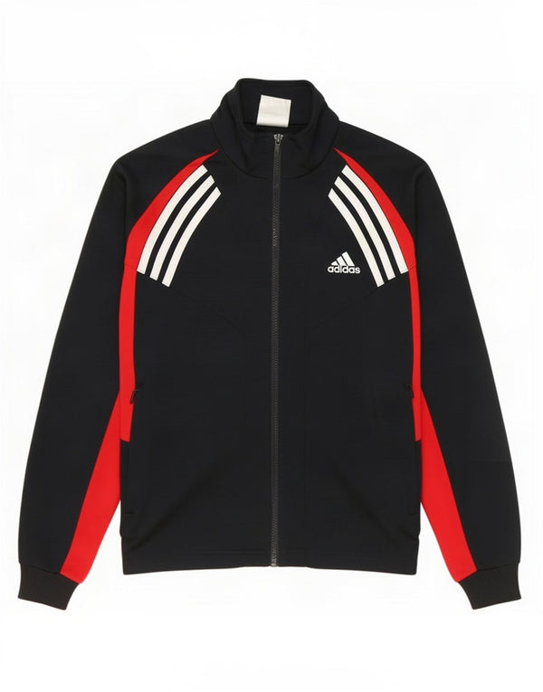 Adidas Veste de survêtement pour garçon 11-12 ans Noir Colorblock Polyester