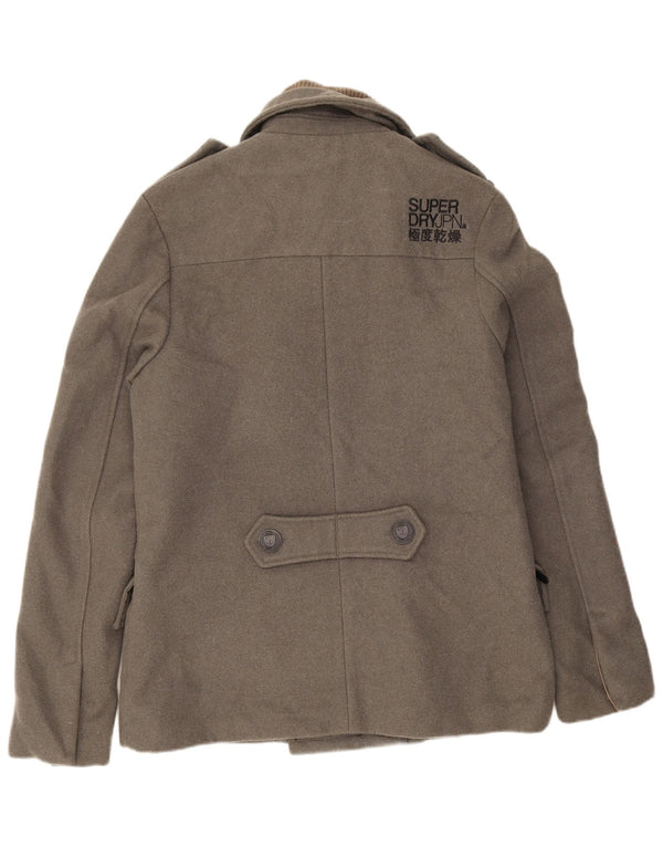 Superdry Caban Homme UK 40 Grande Laine Grise