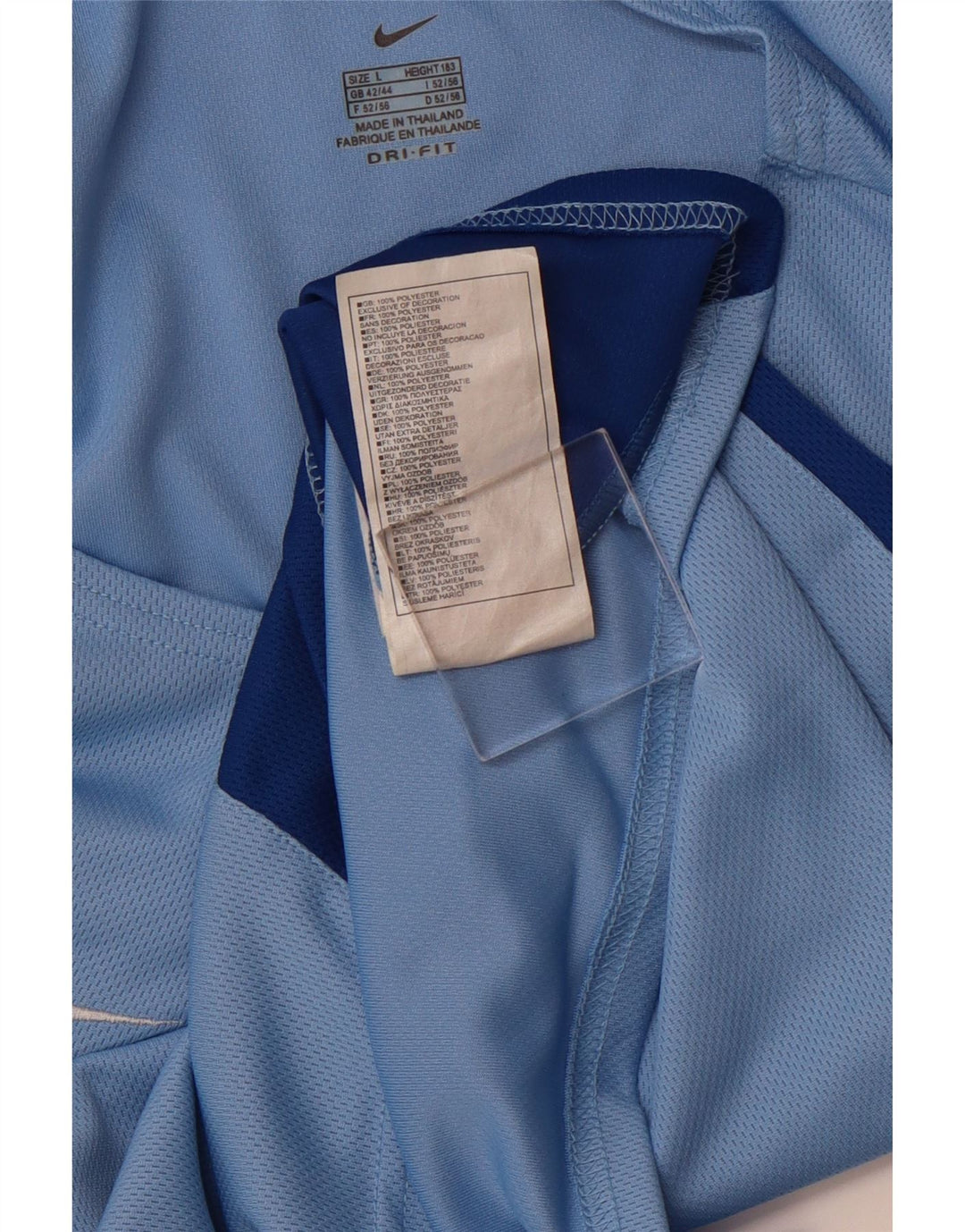 NIKE Hommes Dri Fit Débardeur UK 42/44 Grand Bleu Colorblock Polyester