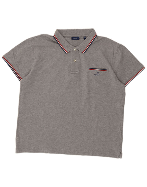 Gant Polo Homme 2XL Gris Coton