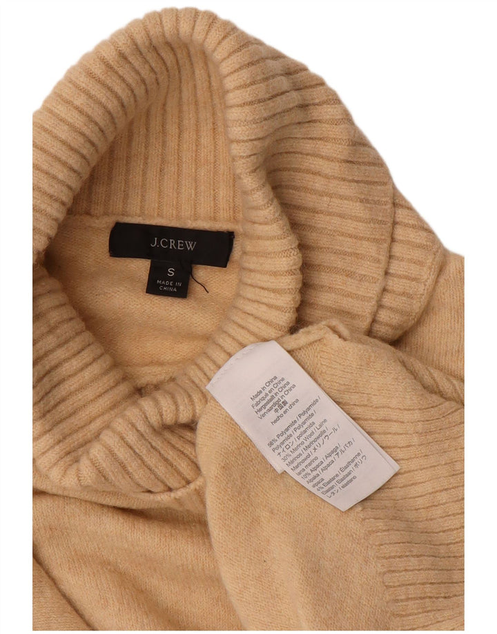 J. CREW Pull surdimensionné à col roulé pour femme UK 10 Petit Beige