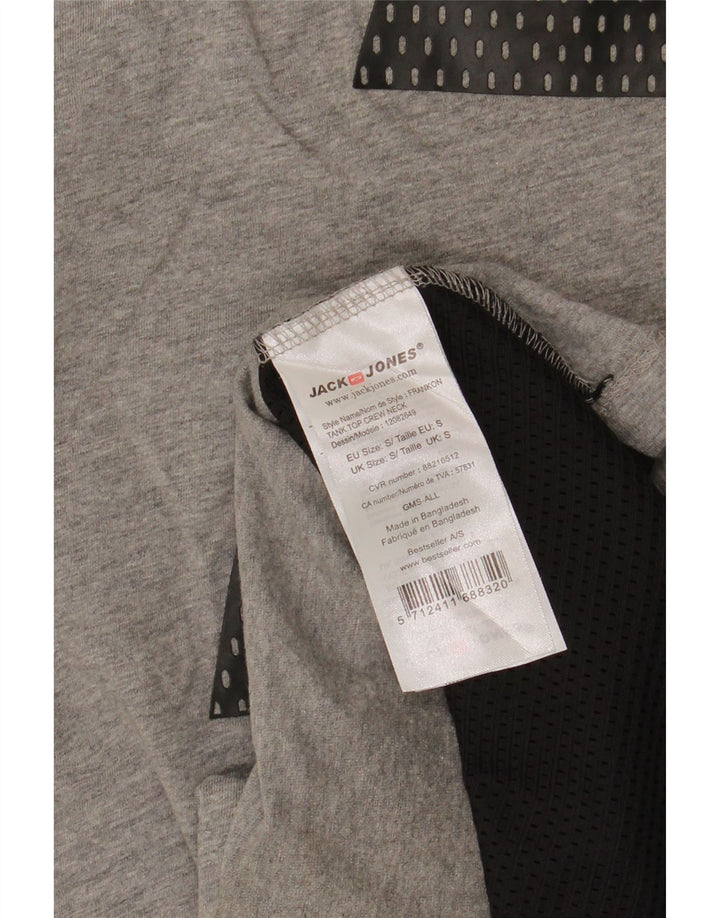 Jack & Jones Débardeur Graphique Homme Petit Gris Moucheté Coton
