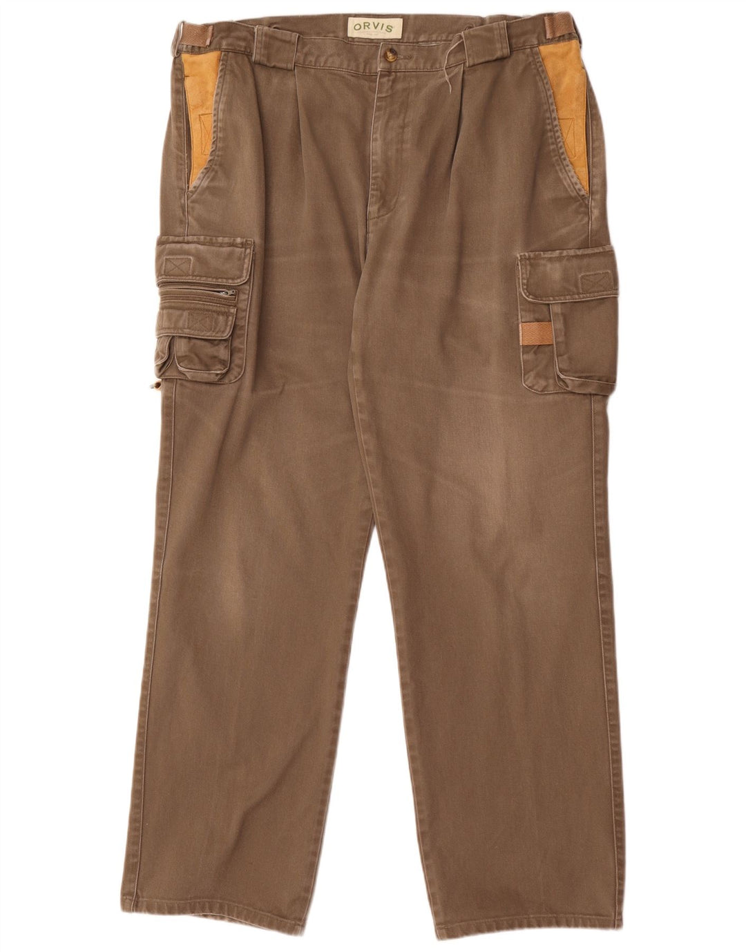 Orvis Pantalon Cargo Droit Homme W38 L32 Marron Coton