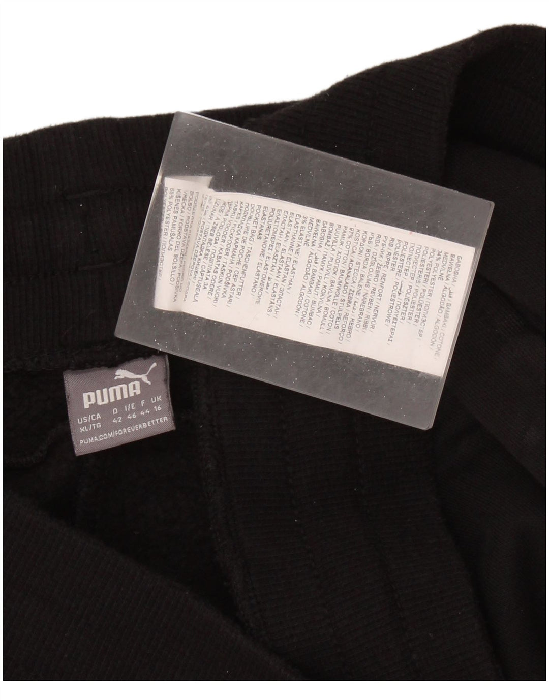 PUMA Pantalon de survêtement pour femme Joggers UK 16 Large Noir Coton