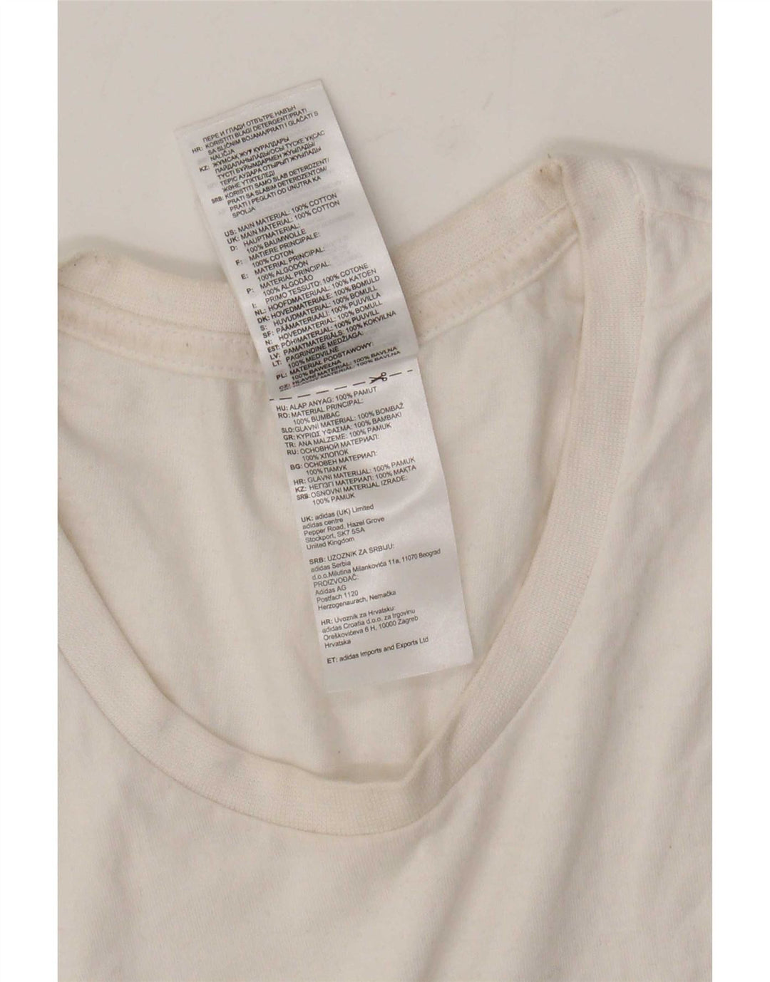 Adidas T-shirt graphique pour homme en coton blanc moyen