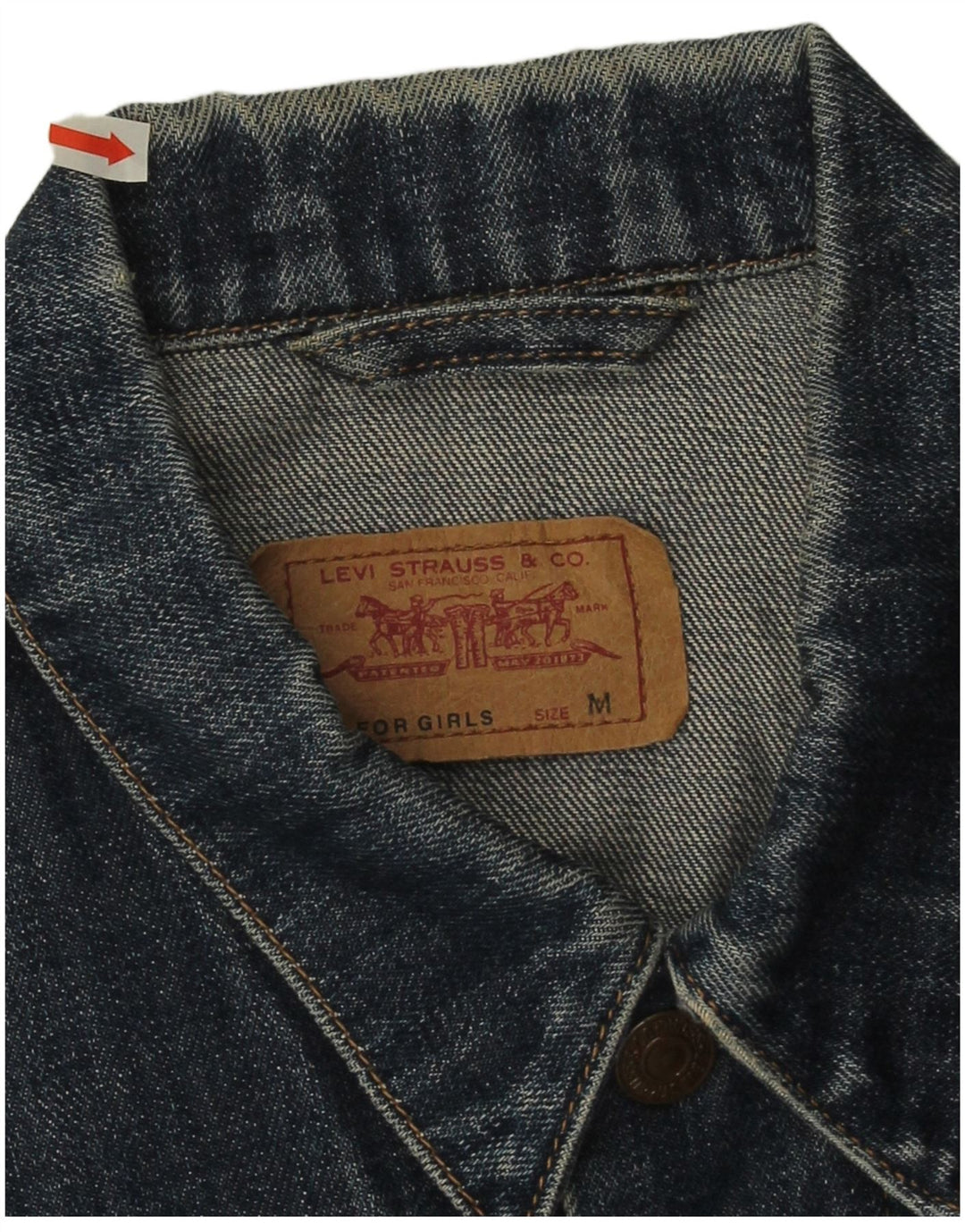 Levi's Veste en Jean Fille 11-12 ans Bleu Marine Moyen Coton