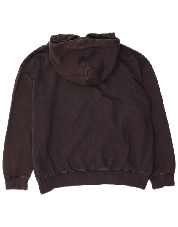 Nike Pull à capuche surdimensionné pour femme UK 14 en coton noir moyen