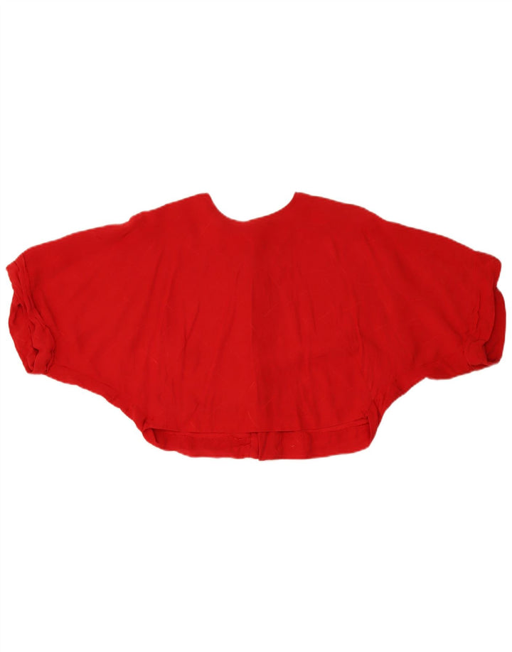 vintage Femmes Surdimensionné 2 Pièces Jupe Ensemble UK 14 Moyen W26 Rouge
