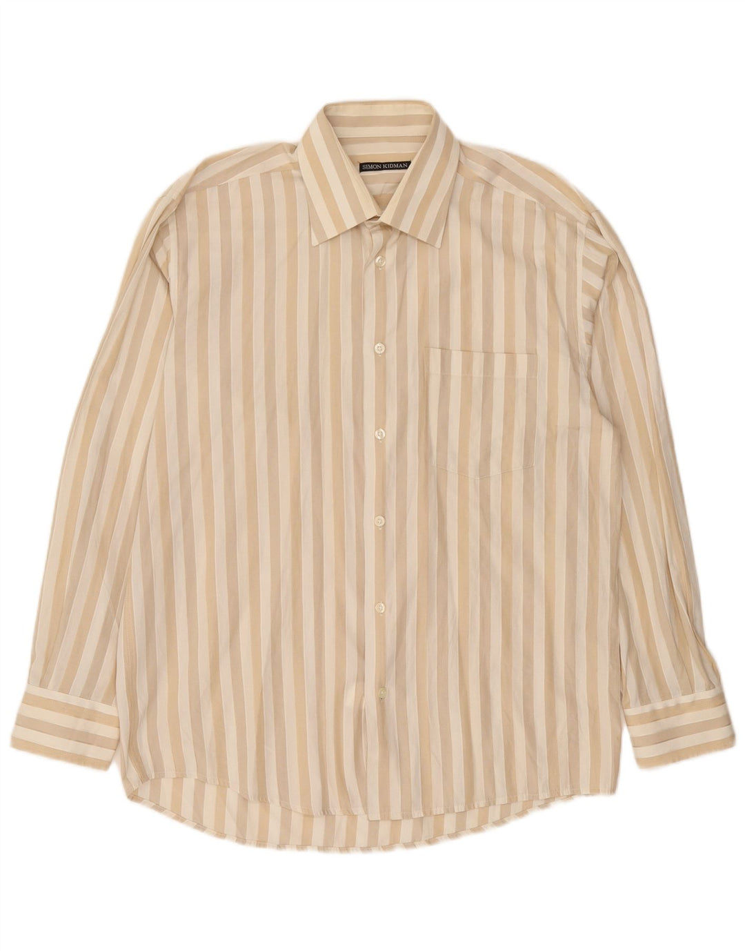 Chemise Homme Vintage Grande Rayée Beige