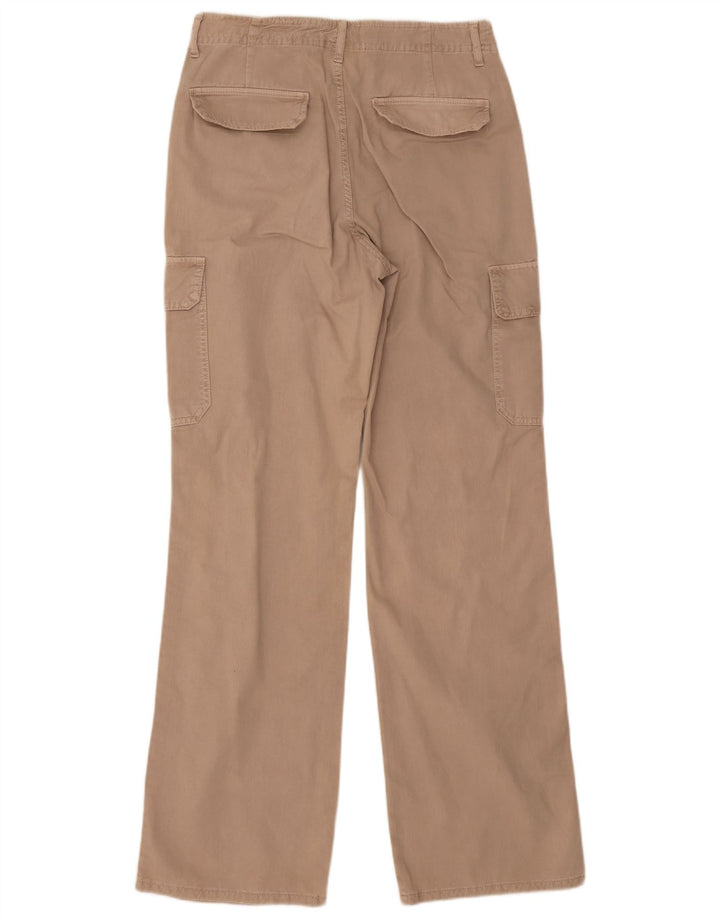 Zara Pantalon cargo droit pour femme EU 38 Small W28 L33 Beige
