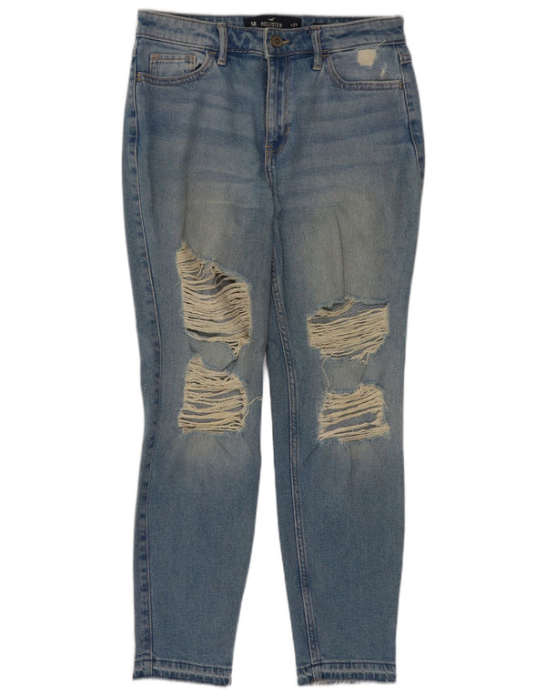 Hollister Jean skinny court taille haute pour femme US 5 Small W27 L26 Coton bleu