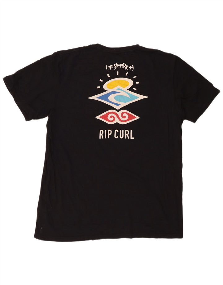 RIP CURL T-shirt graphique coupe standard pour hommes, haut 2XL, coton noir