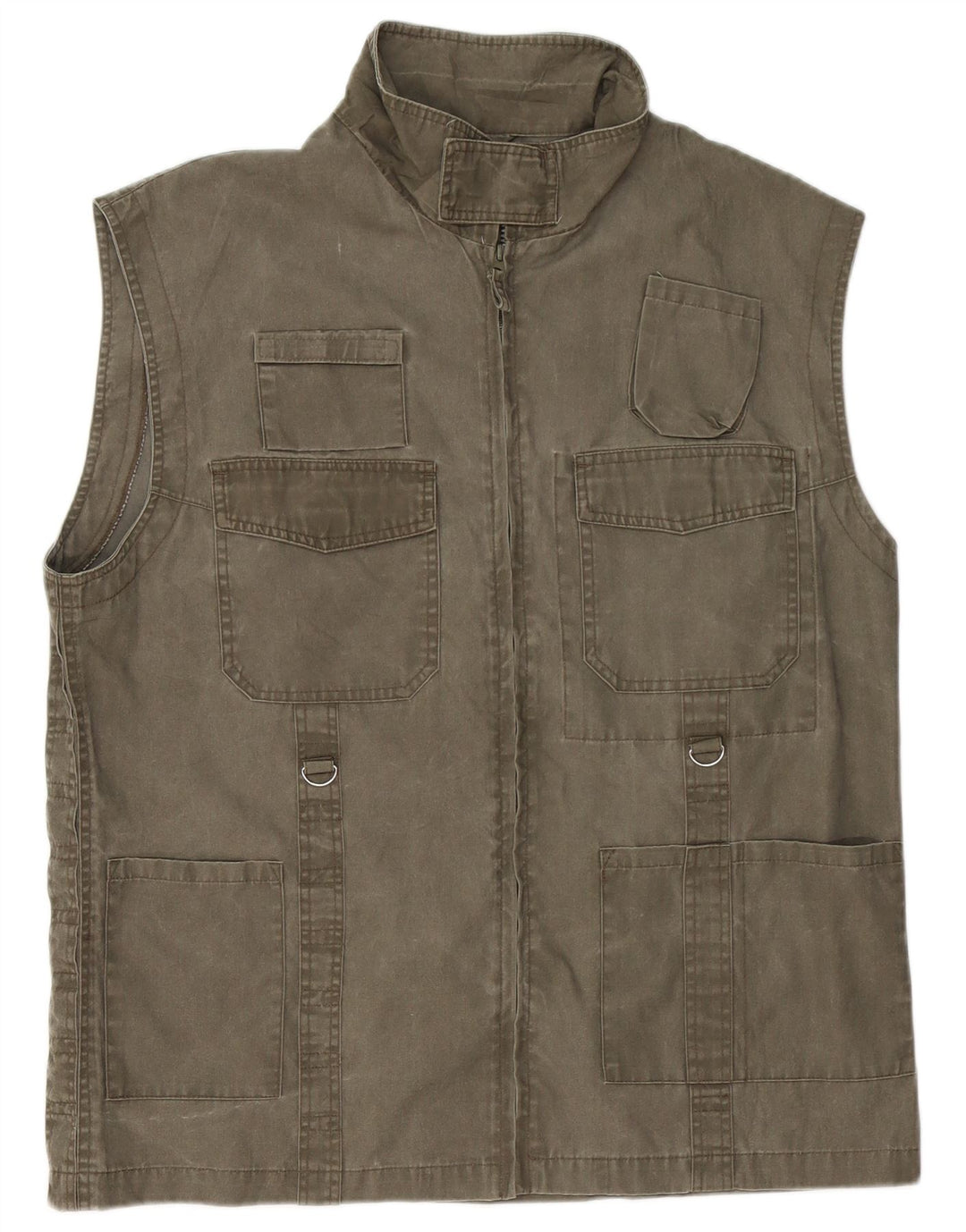 Beyond Gilet utilitaire pour homme UK 44 2XL Kaki Coton