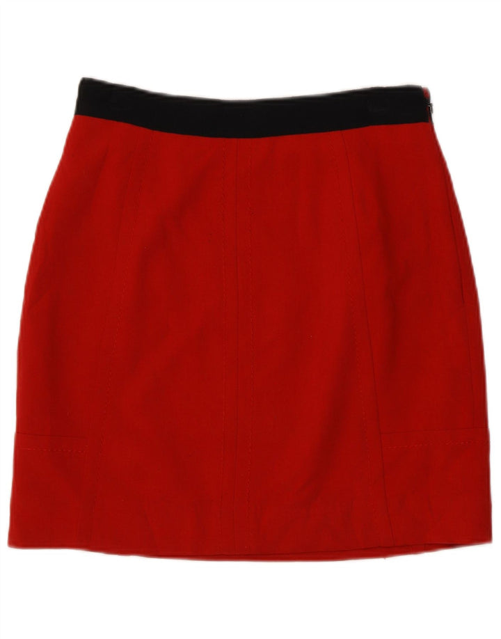 Coast Mini-jupe pour femme UK 8 Small W26 Rouge Colourblock Polyester