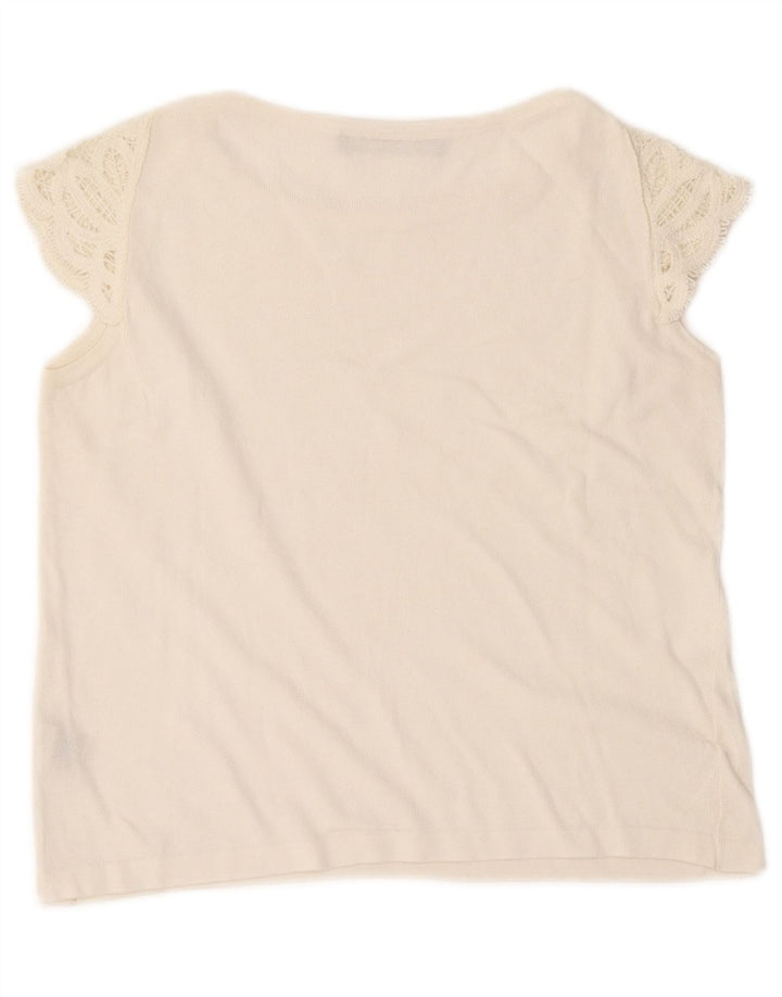 Roccobarocco Chemisier court pour femme UK 8 Petit Blanc