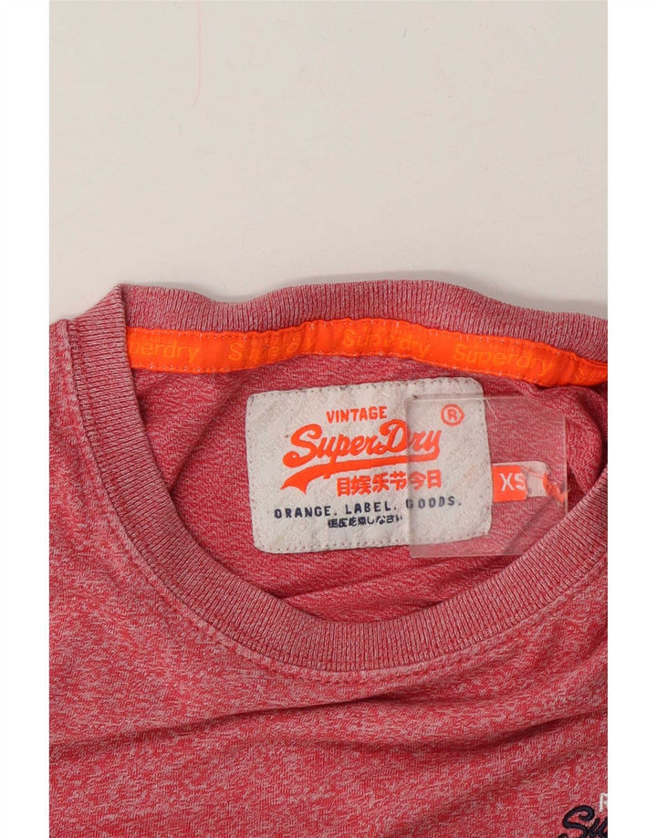 Superdry T-Shirt Top XS Rouge Moucheté Homme