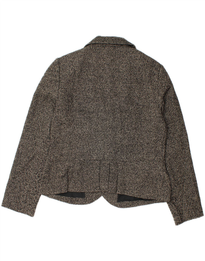 Phase Eight Veste Blazer 3 Boutons Femme UK 16 Grande Laine Mouchetée Noire