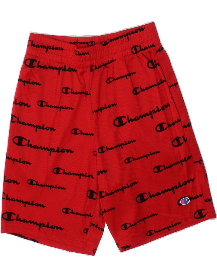CHAMPION Boys Graphic Sport Shorts 7-8 Years  Red Polyester Vintage Champion and Second-Hand Champion from Messina Hembry 