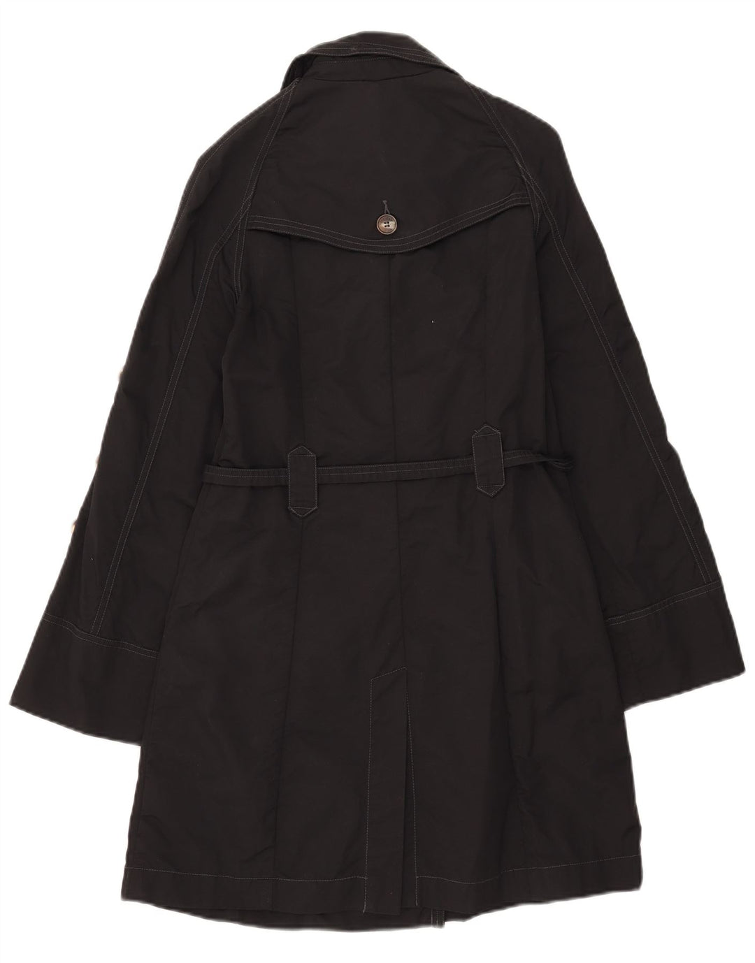 PEPE Jeans Womens Trench Coat UK 10 Small Black Cotton