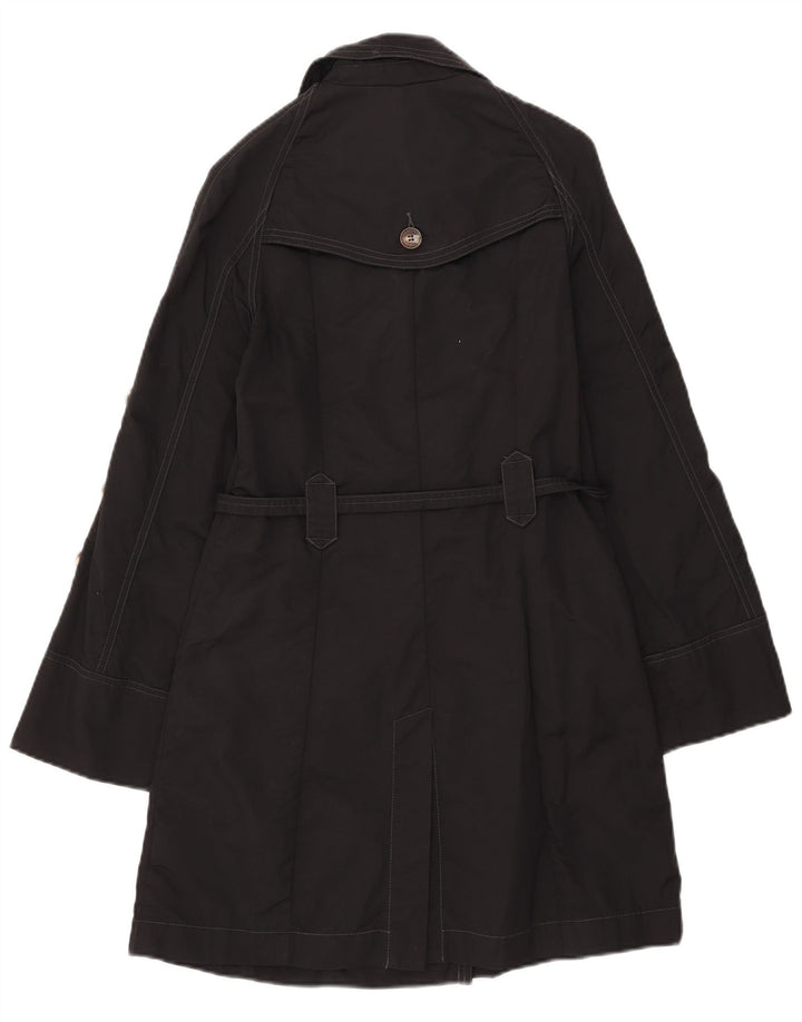 PEPE Jeans Womens Trench Coat UK 10 Small Black Cotton