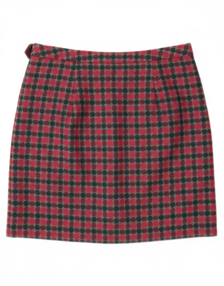 LAURA ASHLEY Mini jupe femme UK 16 Large W36 laine tachetée multicolore