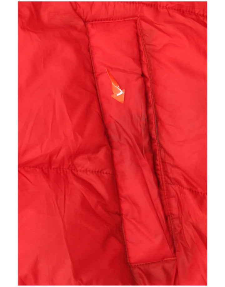 TOMMY HILFIGER Veste matelassée à capuche pour hommes UK 40 Large Rouge Colourblock