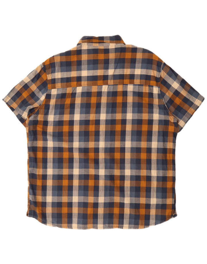 Mountain Warehouse Chemise à manches courtes pour homme en coton à carreaux multicolore 3XL