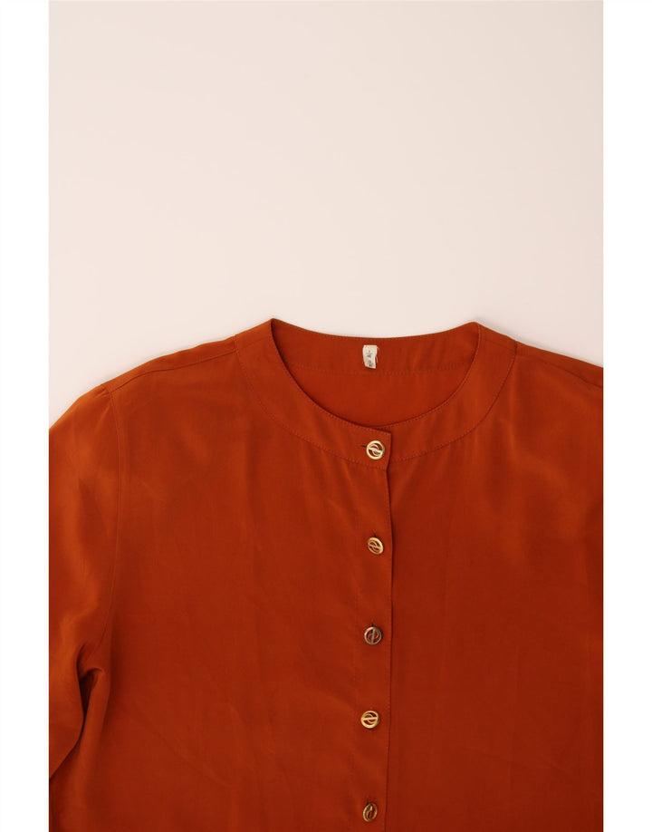 VINTAGE Womens Shirt Blouse IT 46 Large Orange Vintage Vintage and Second-Hand Vintage from Messina Hembry 