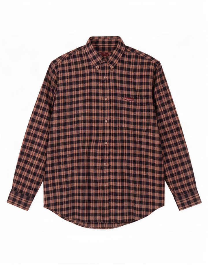 Marlboro Classics Chemise en flanelle pour homme XL à carreaux marron