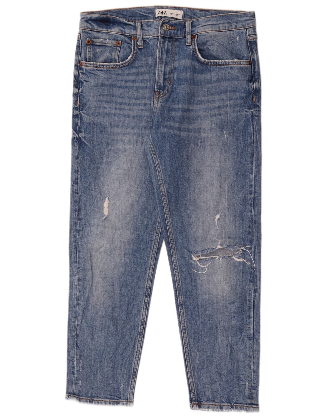 Zara Jean slim effet vieilli pour femme EU 40 Medium W30 L26 Bleu