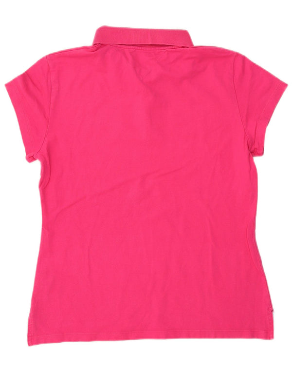 TOMMY HILFIGER Polo Slim Fit pour Femme UK 20 2XL Coton Rose