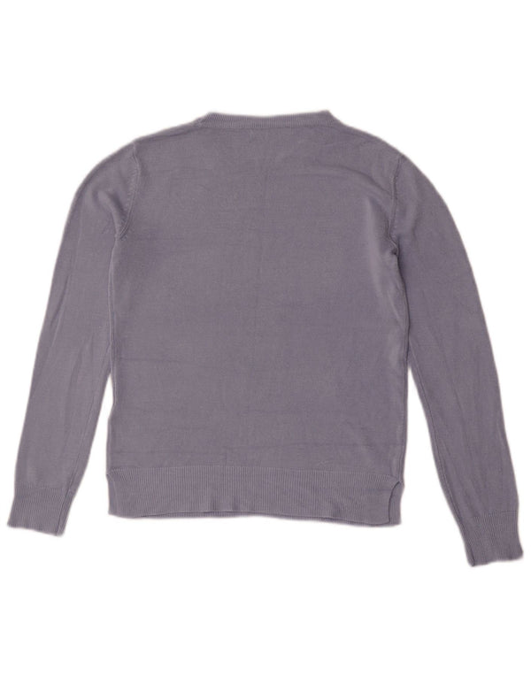Marks & Spencer Pull ras du cou pour femme UK 6 XS Bleu Acrylique