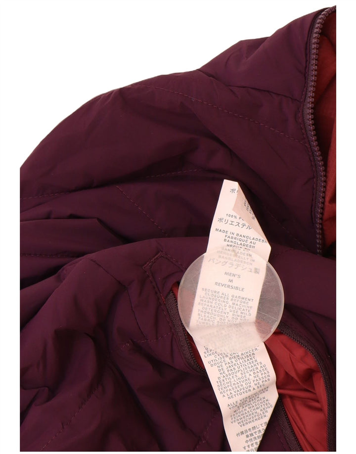 Eddie Bauer Veste réversible à capuche pour homme UK 38 Medium Burgundy Nylon