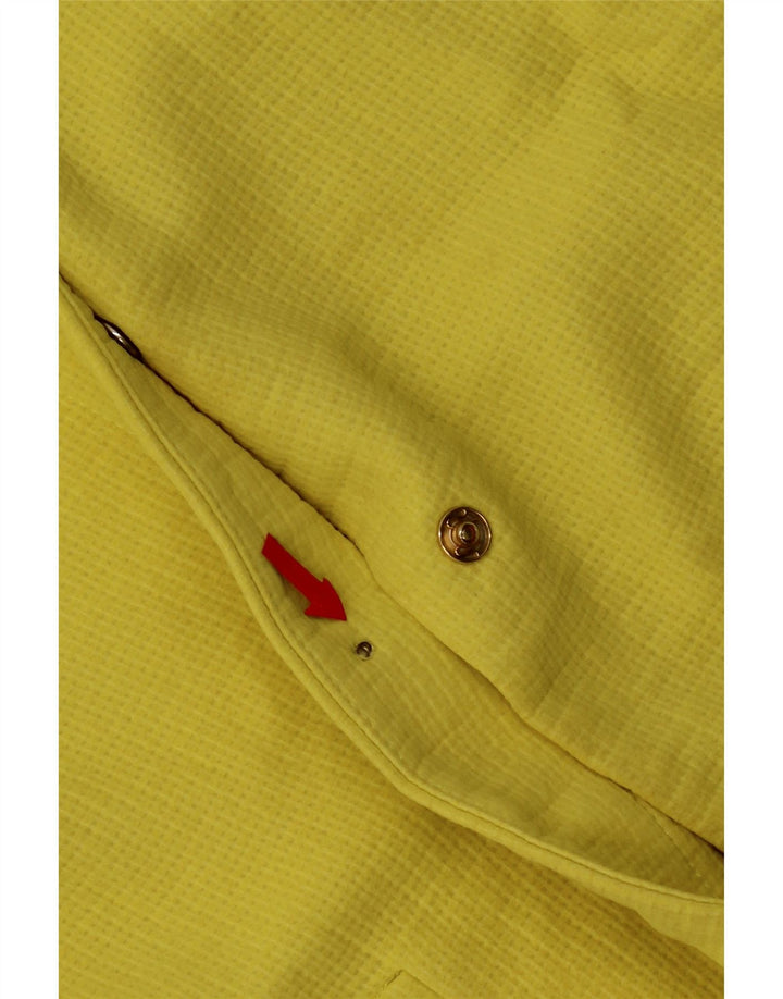 Zara Veste Blazer Femme UK 14 Coton Jaune Moyen