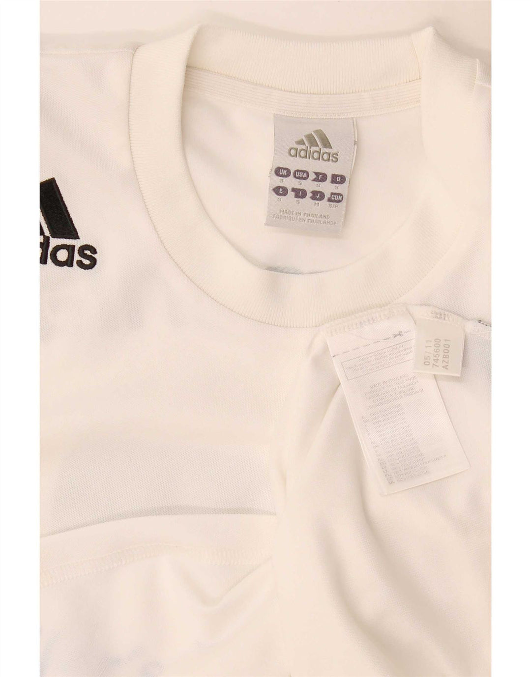 Adidas T-shirt graphique pour hommes, petit, blanc, polyester