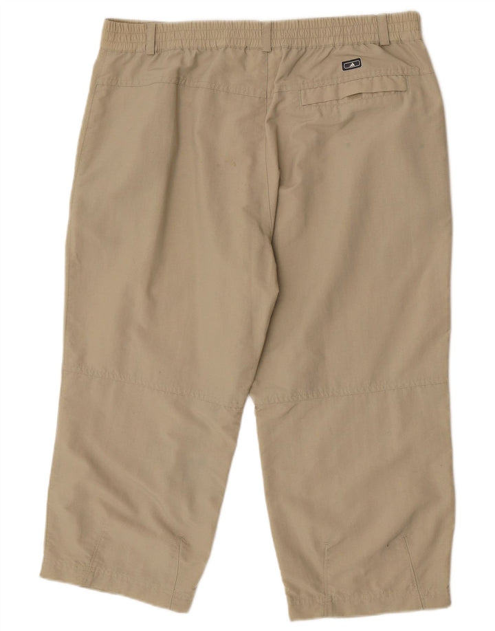 Adidas Pantalon Capri de Randonnée Homme W32 L20 Kaki Polyamide