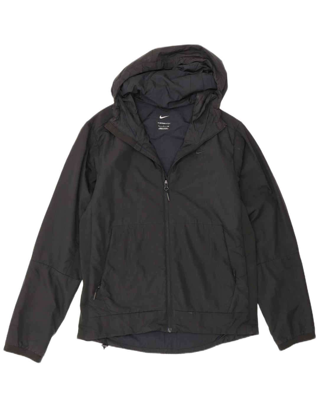 Nike Veste de survêtement à capuche Therma-Fit pour homme Petit Noir Polyester