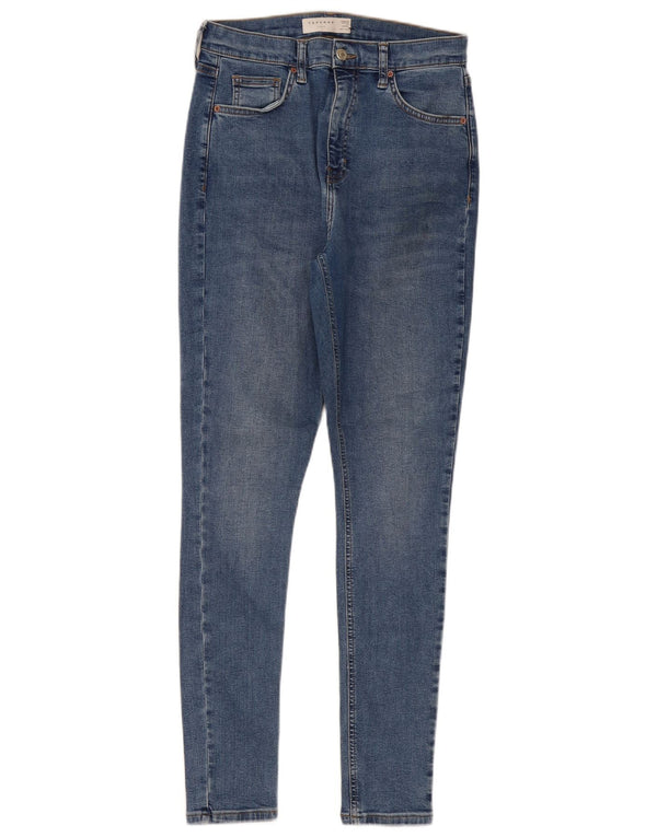 Topshop Jamie Skinny Jeans UK 12 Medium W30 L34 Bleu Coton